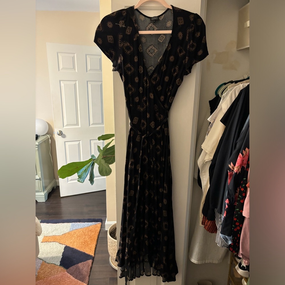 Patterned Wrap Dress - image 1